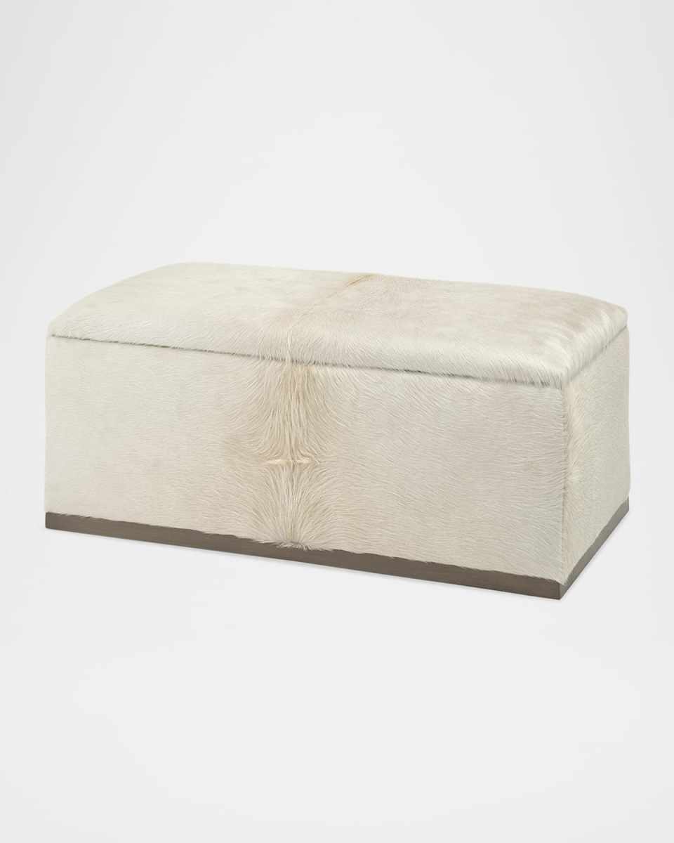 Ayushi Hair on Hide Storage Bench, 45"